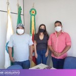 Visita do Presidente do Complexo Centro Cultural Kaigang e Guarani, Jairo de Paula, e do artesão indígena, Modesto Campos Novos.
